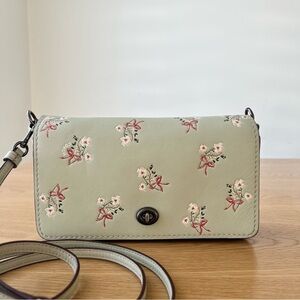 Coach 1941 Floral Print Leather Dinky Crossbody Bag